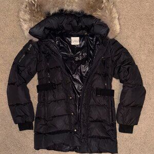 Mid Length Black Winter Sams Coat